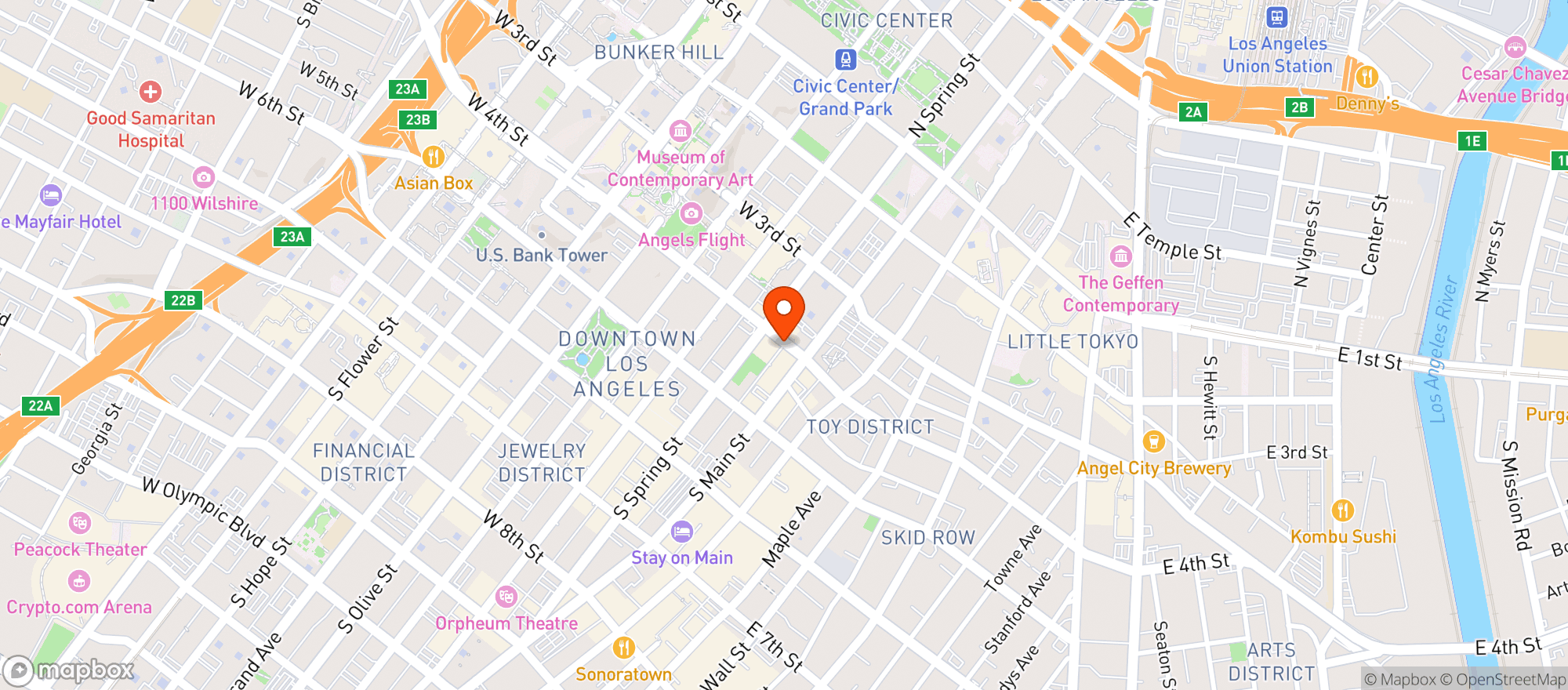 Map showing The Continental Club