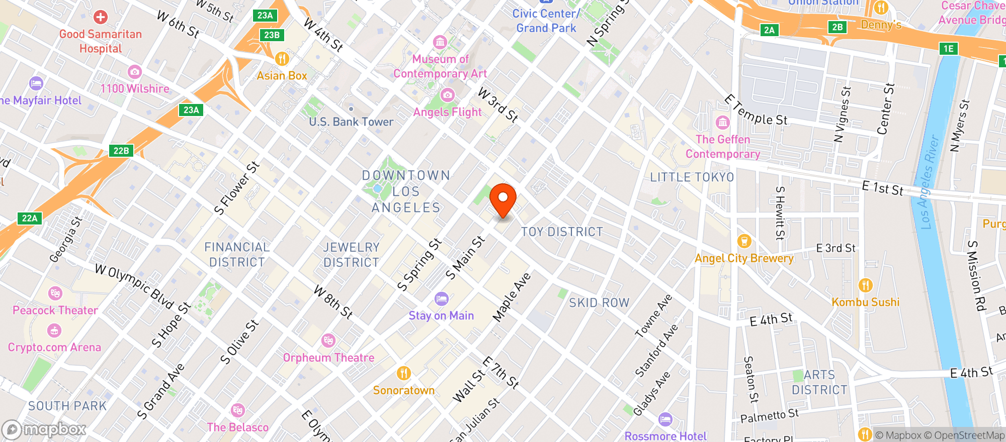 Map showing The Regent Theater