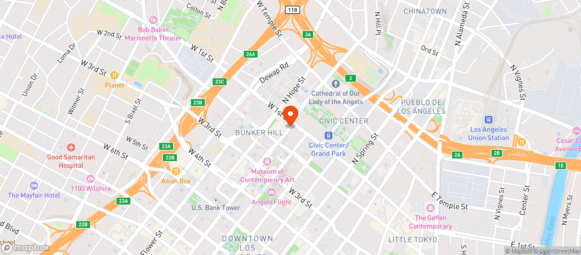 Map showing Hilton Conrad