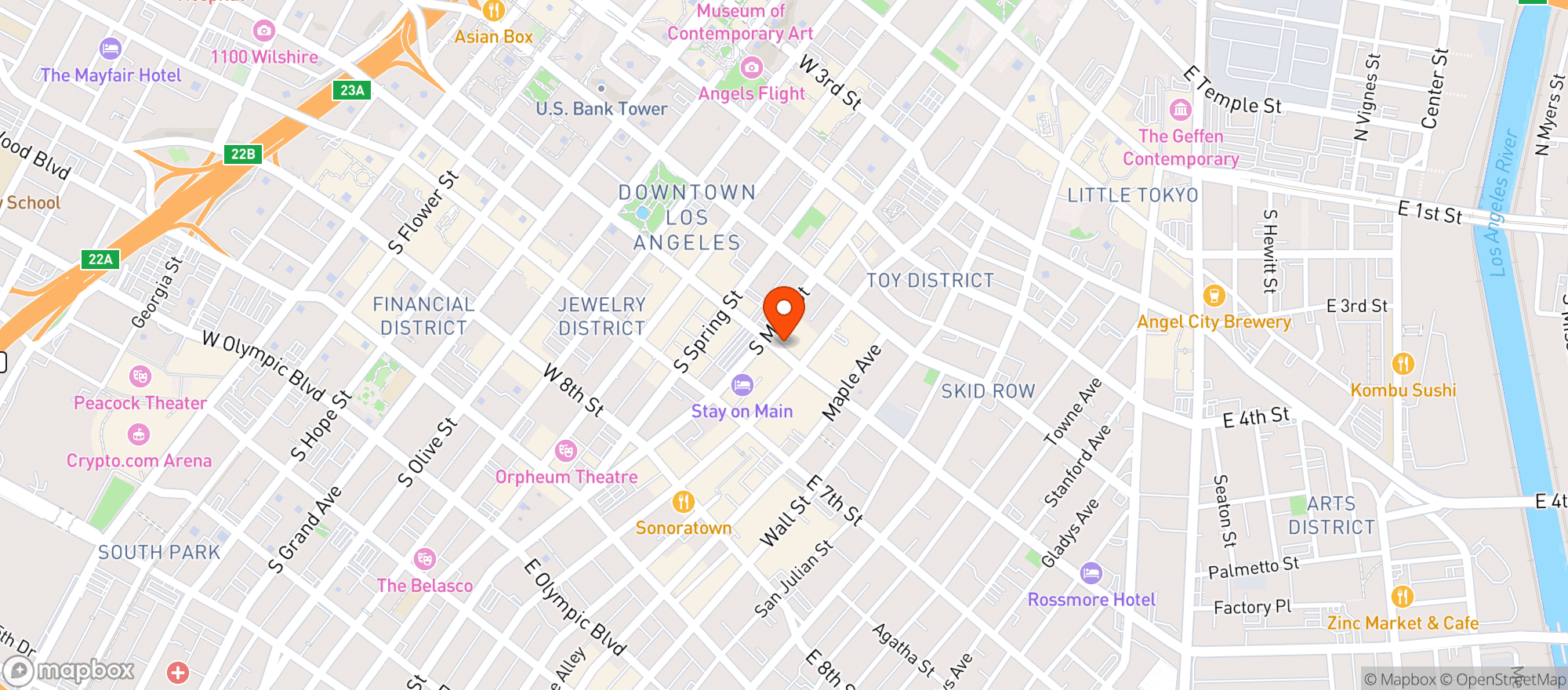 Map showing Las Perlas Mezcal Bar