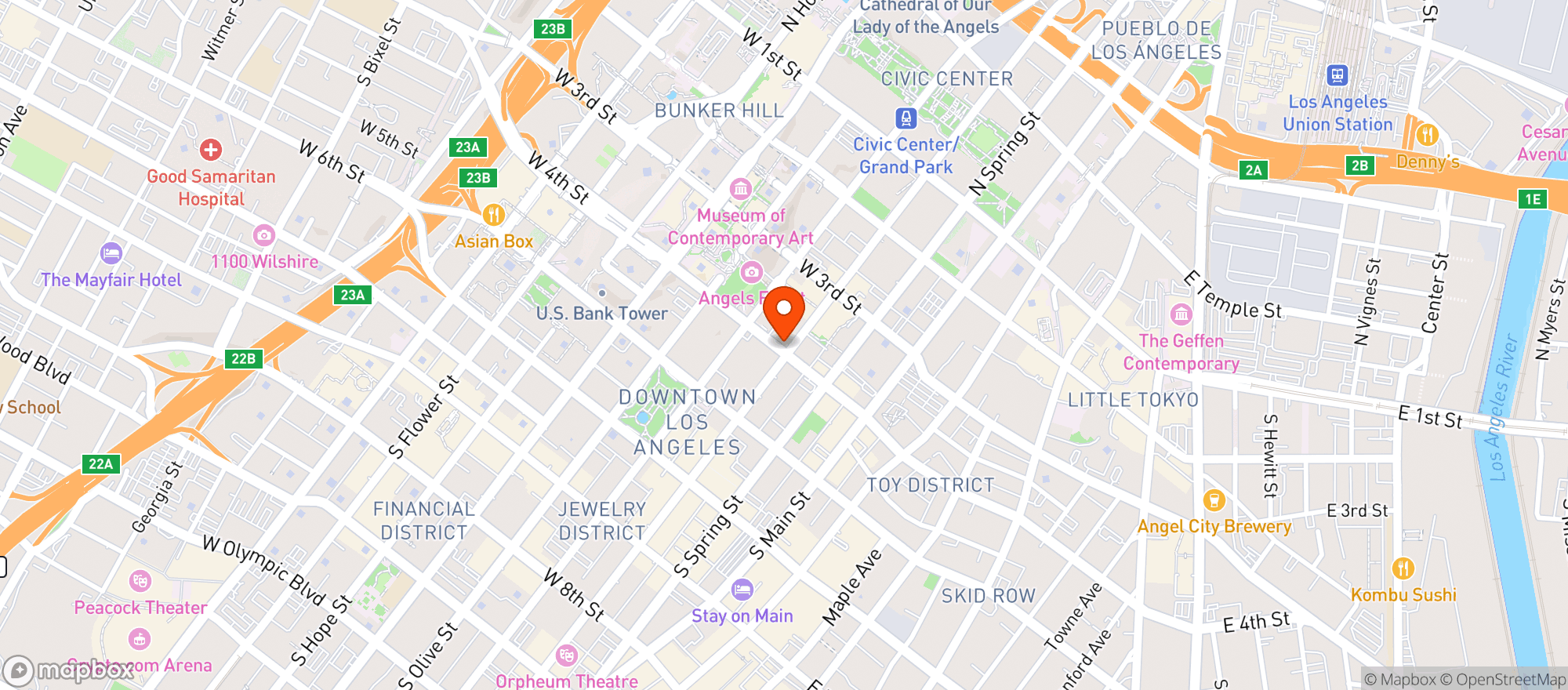 Map showing Dtla Cheese Superette