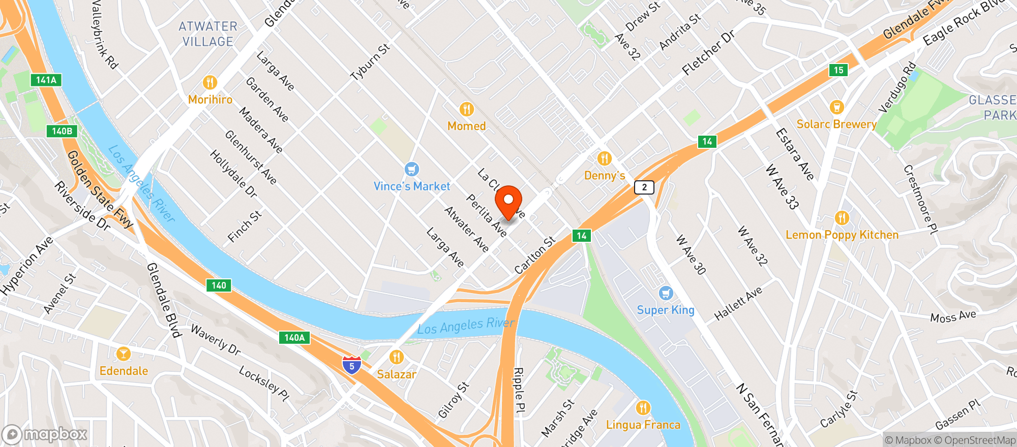 Map showing M & W Liquor