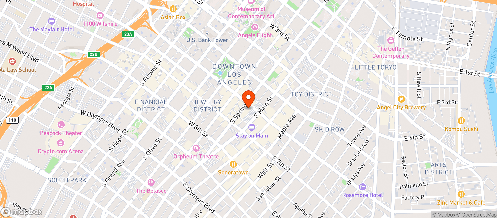 Map showing Beelmans Pub