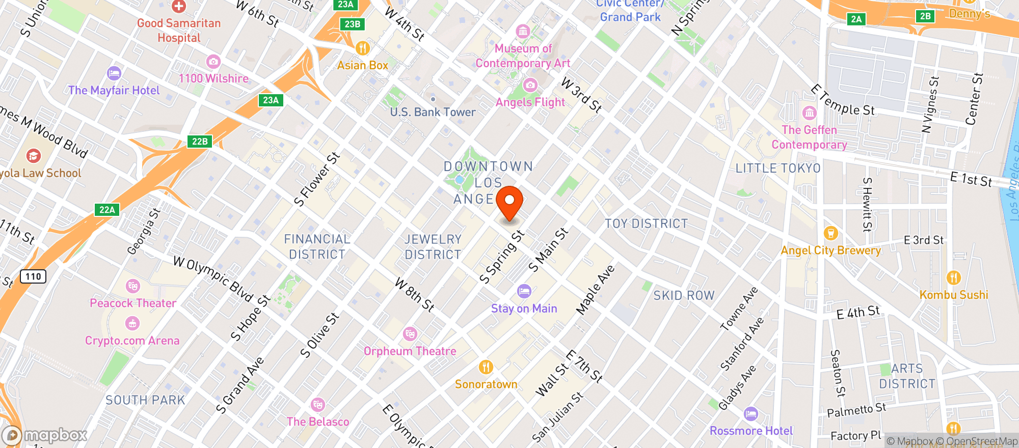Map showing 6th Street Market