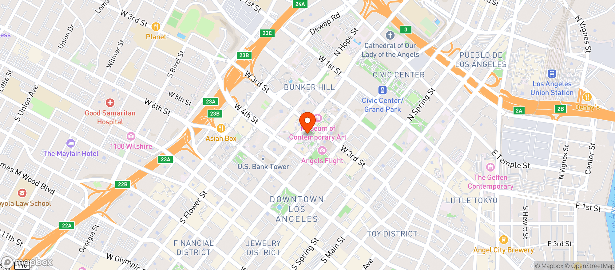 Map showing Gourmet Wines & Spirits