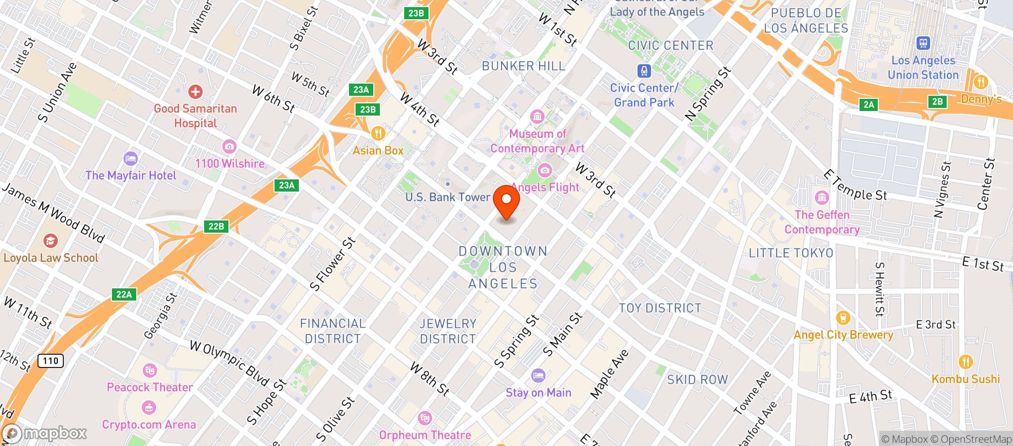Map showing Petra Market & Smoke Shop - Los Angeles