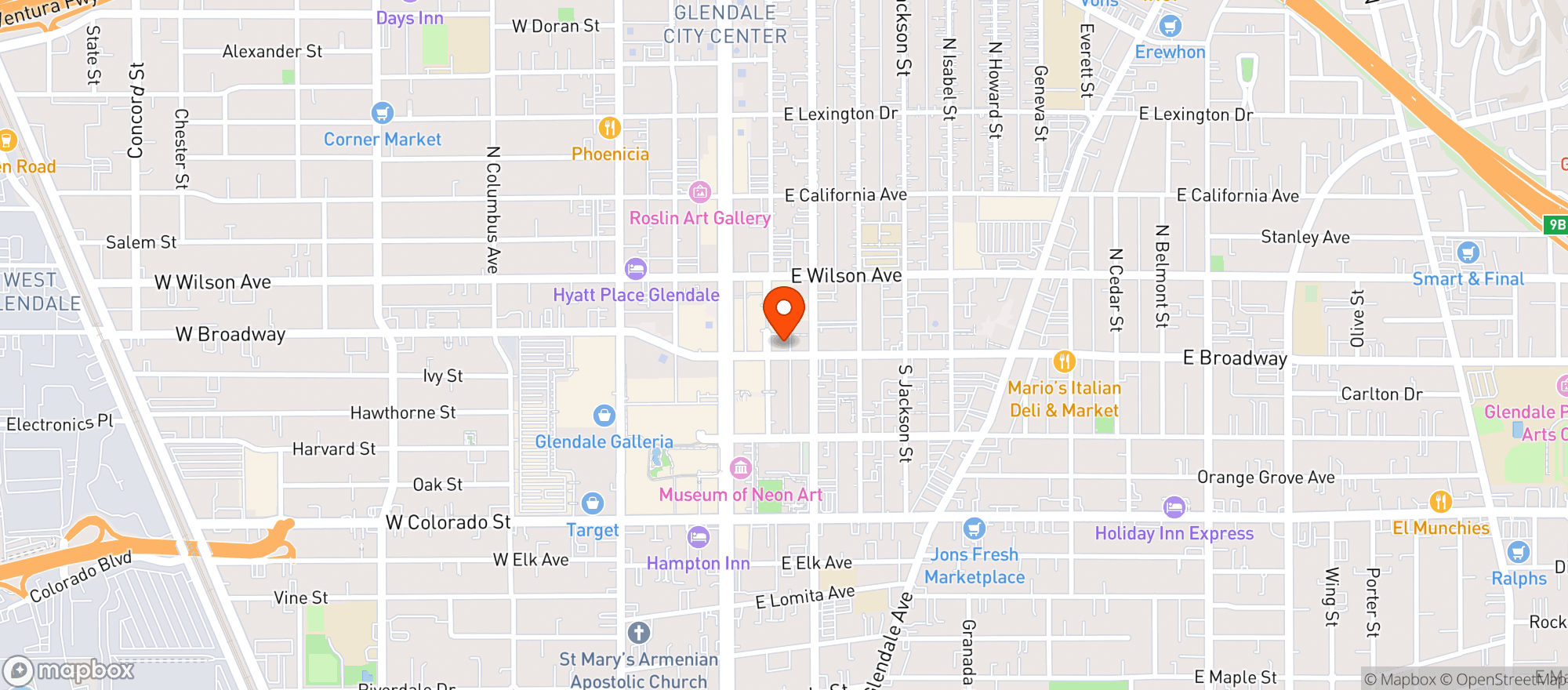 Map showing Raffis Place