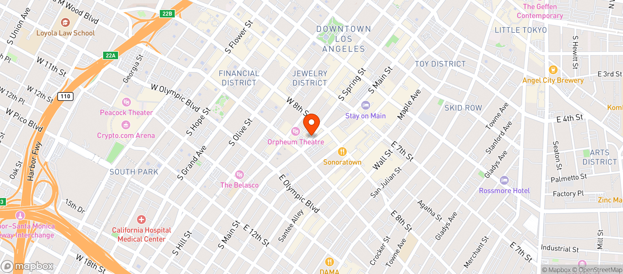 Map showing Glory Burger