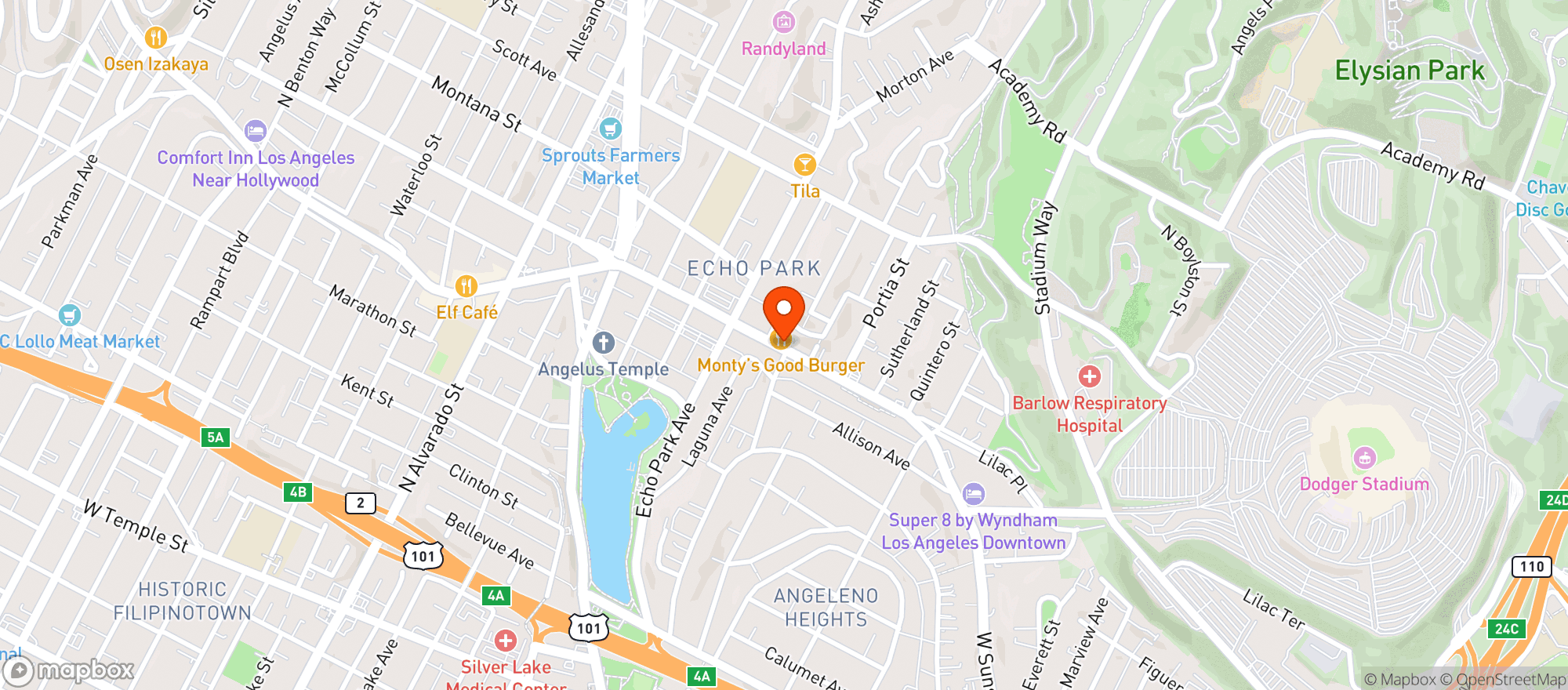 Map showing La Fe