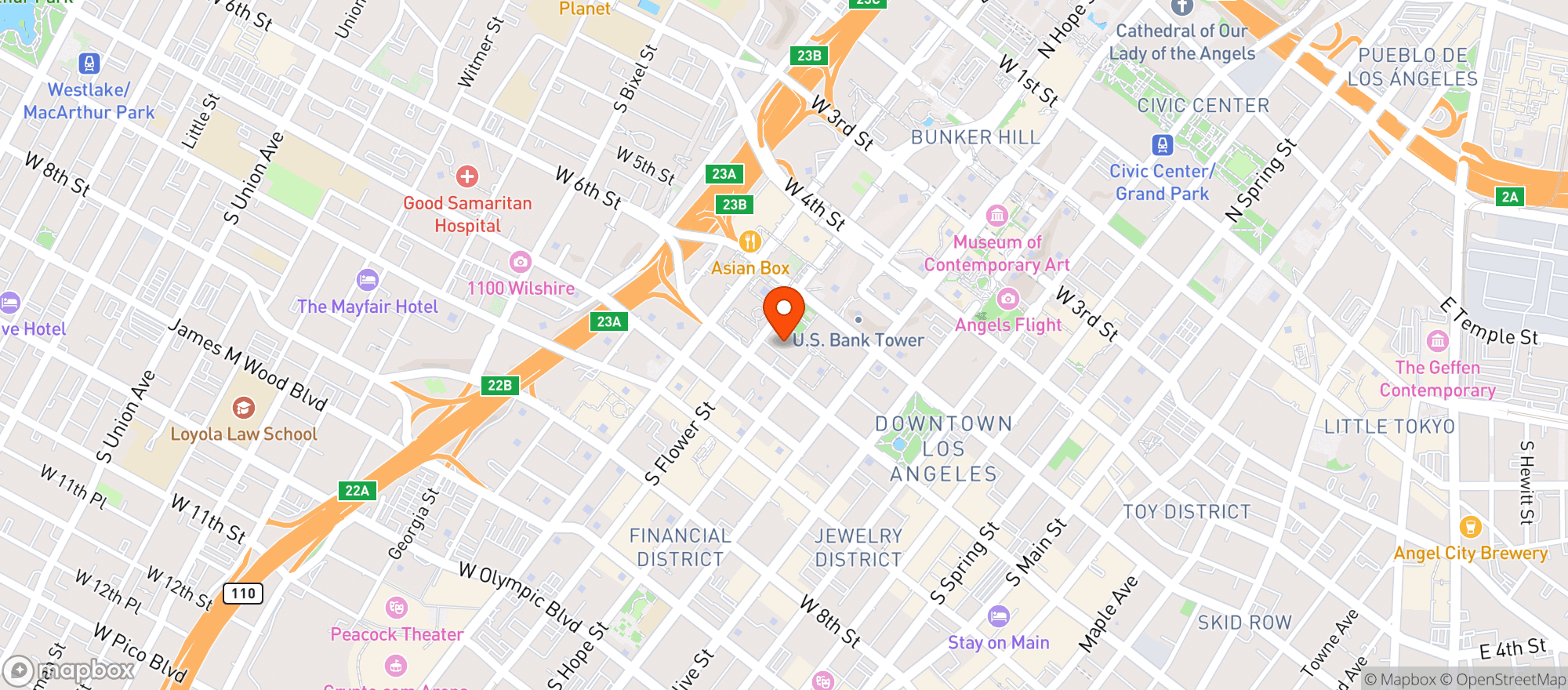Map showing California Club