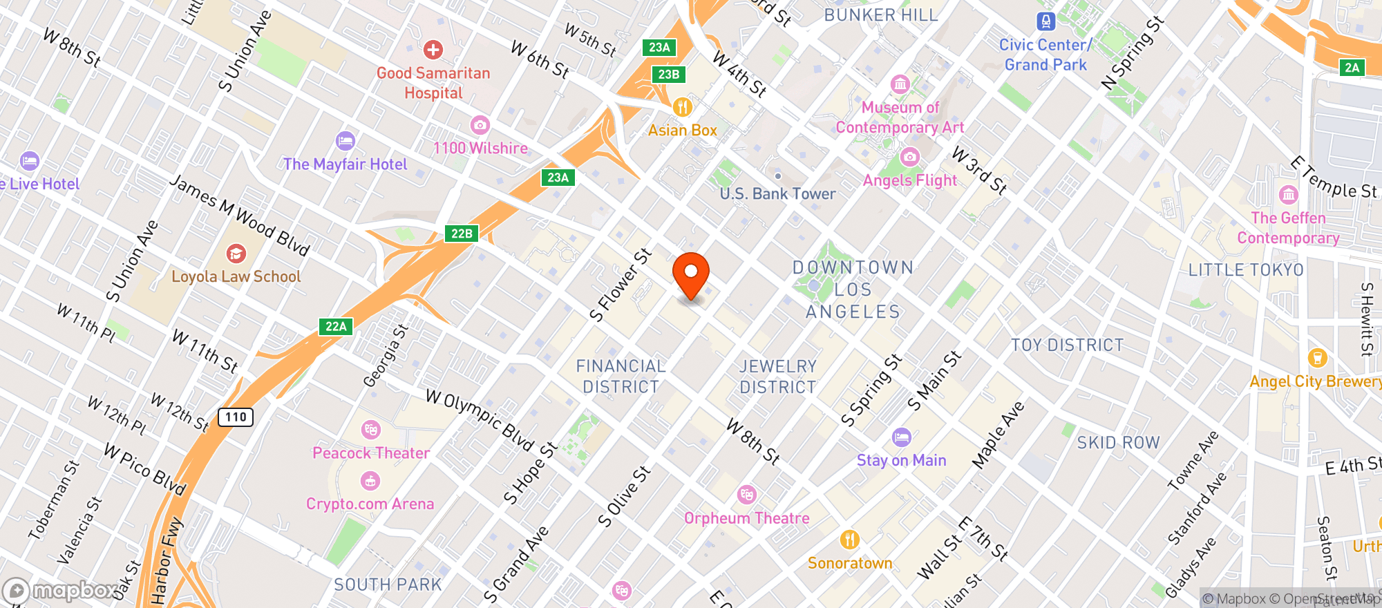 Map showing Monty Bar
