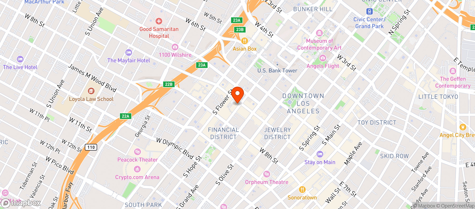 Map showing Alamo Drafthouse Cinema
