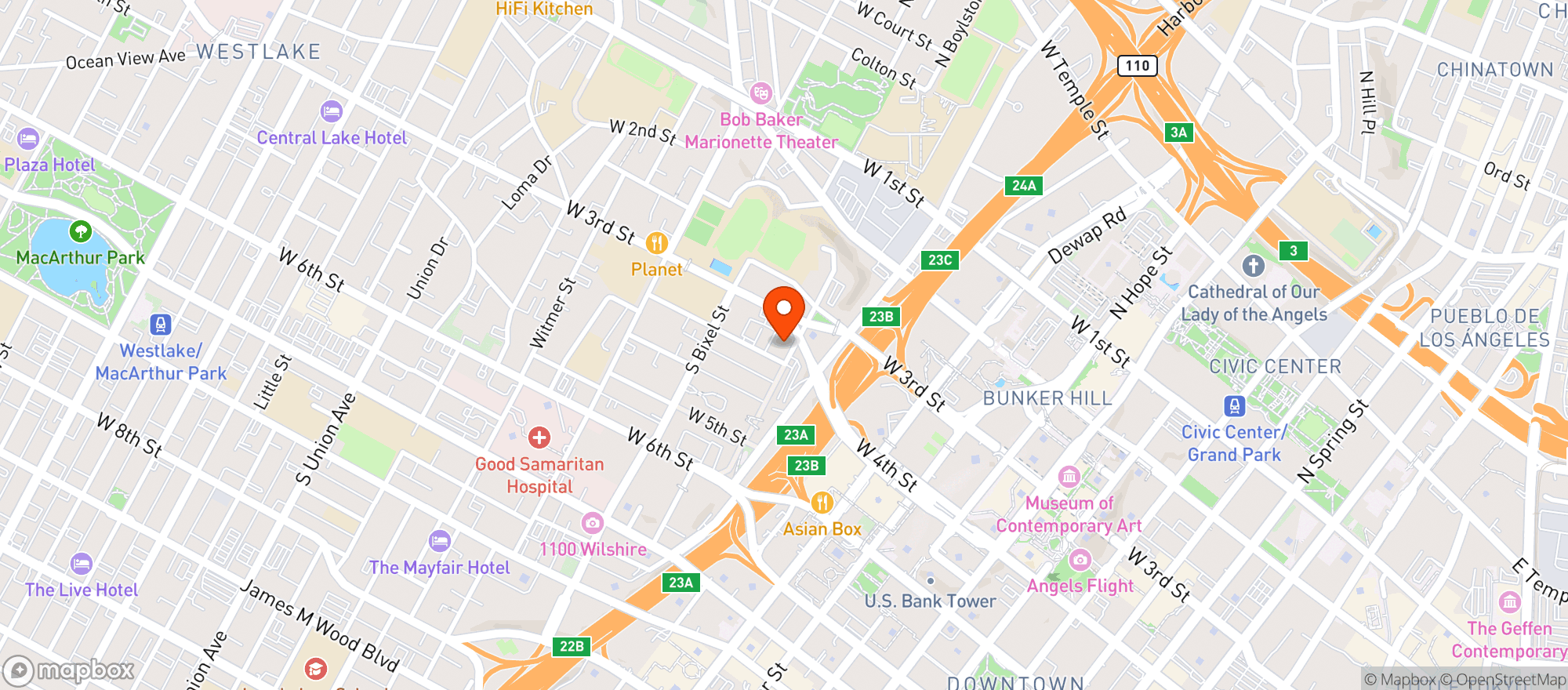 Map showing The Bellwether