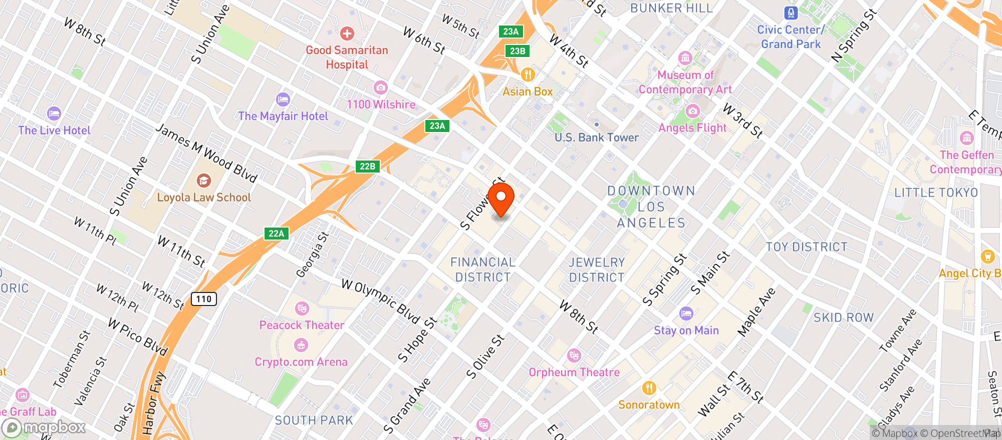 Map showing Sheraton Hotels & Resor #laxgr