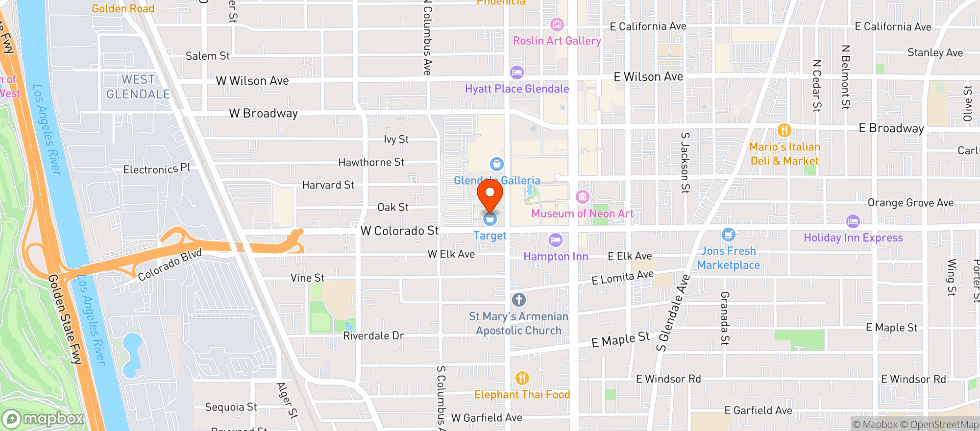 Map showing Target