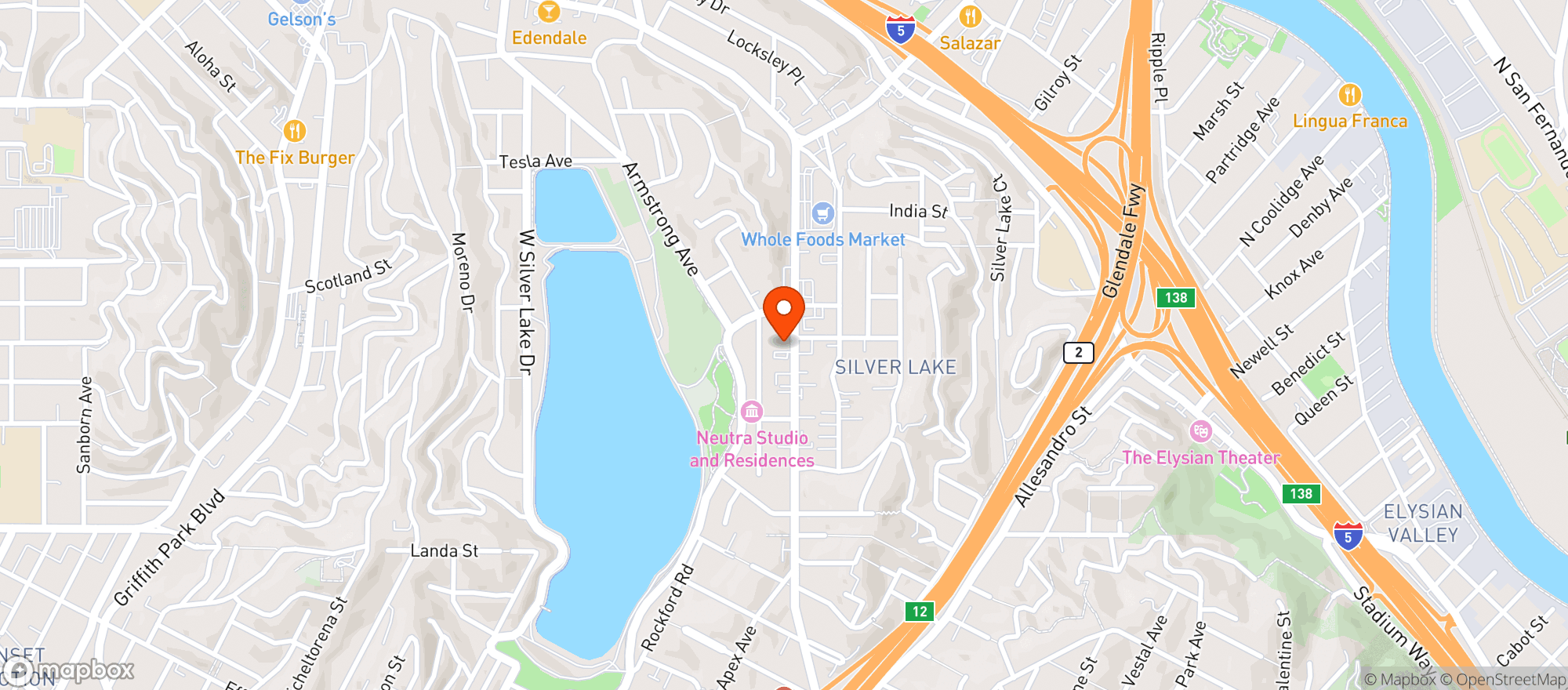 Map showing Silverlake Wine