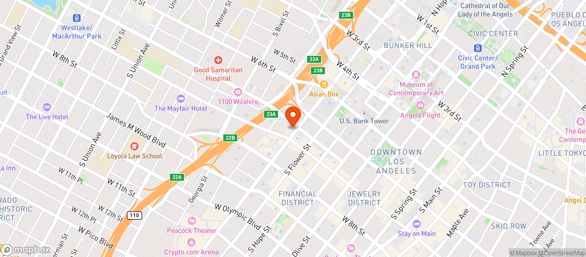 Map showing Intercontinental Hotels #laxhc