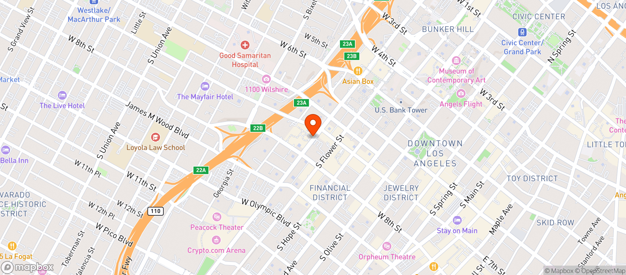 Map showing Target Store