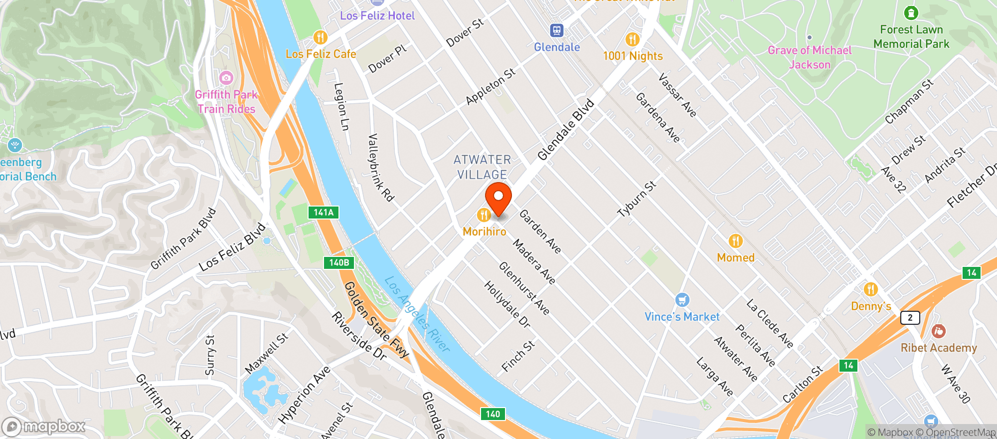 Map showing Bills Liquor
