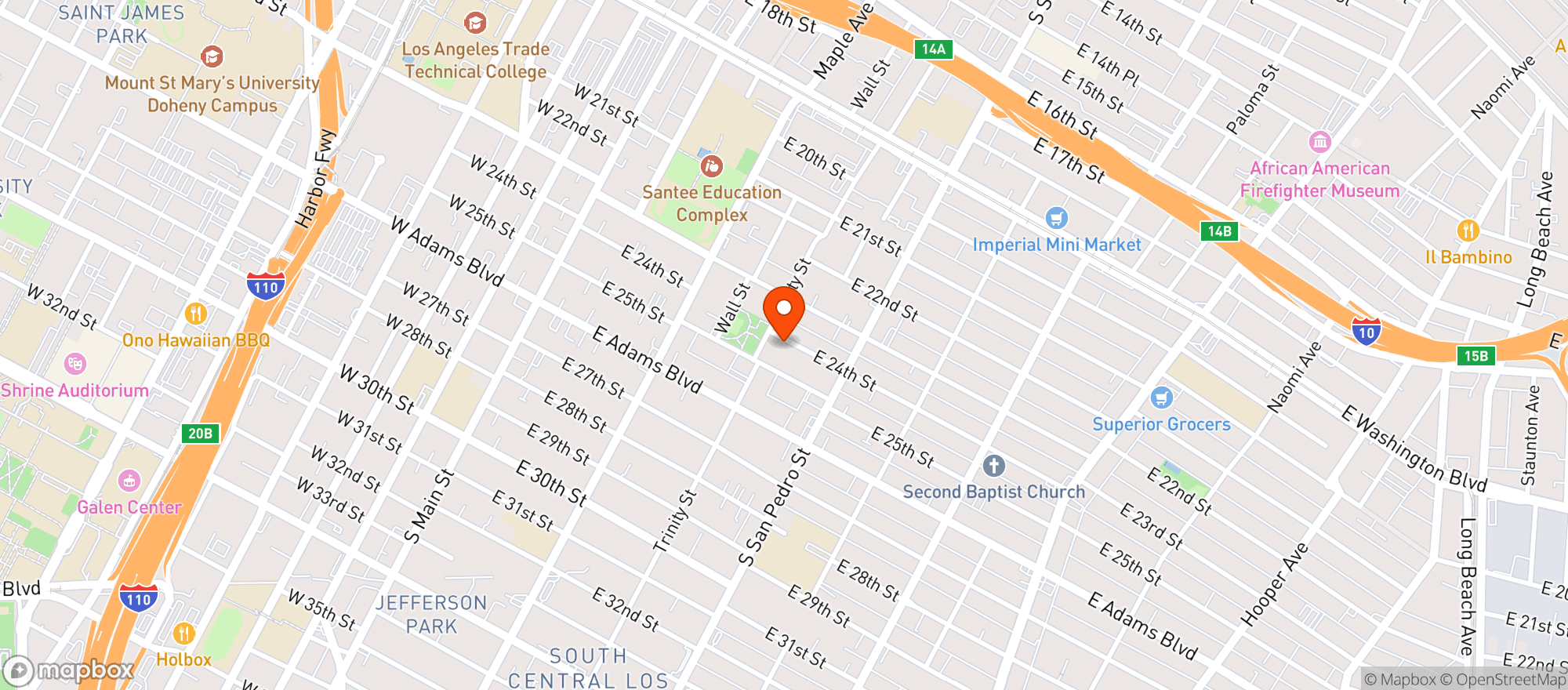 Map showing One Stop Liquor & Check Cashing