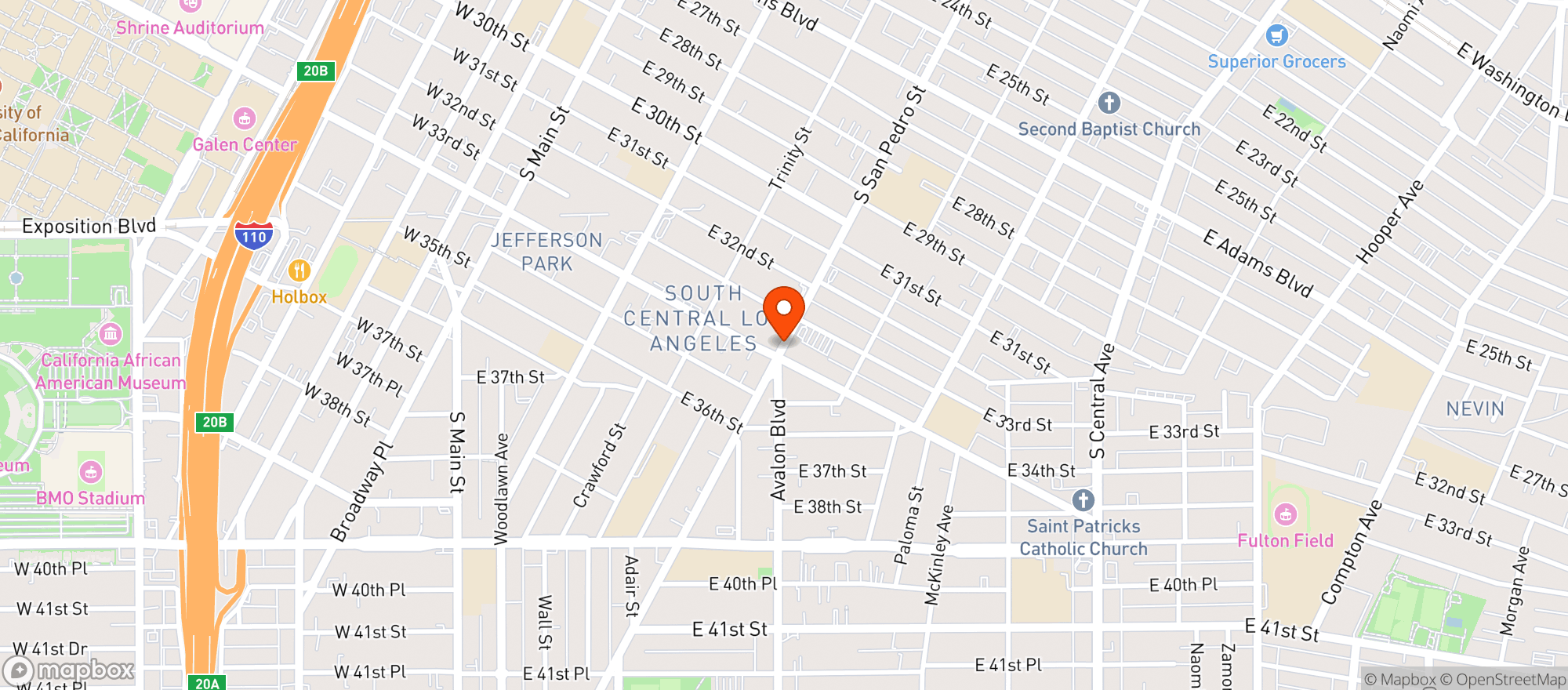 Map showing Space Flyt (dtla)