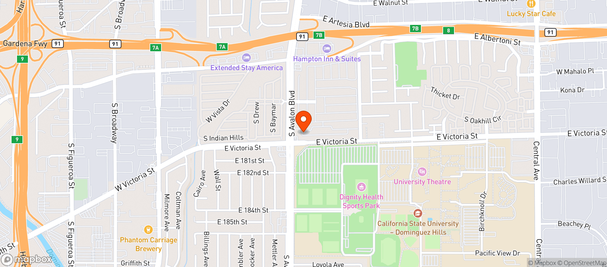 Map showing 7 Eleven #19988