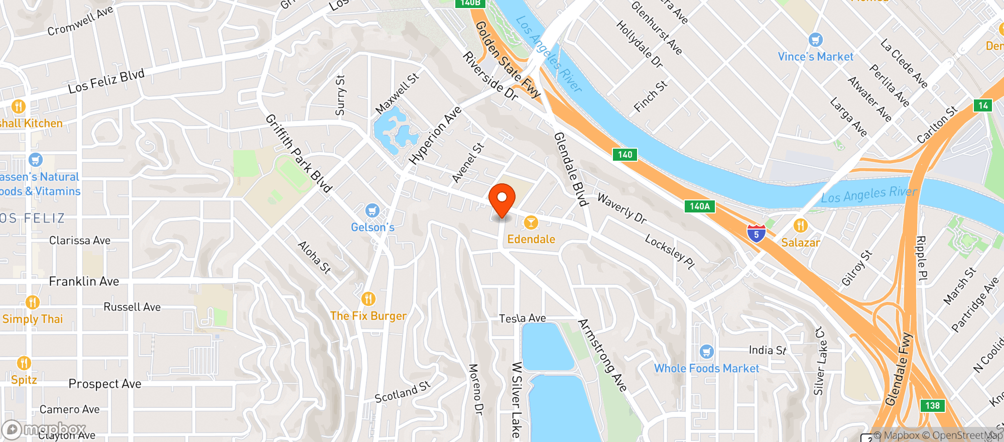 Map showing MAKISUPA COFFEE BAR - Los Angeles_2