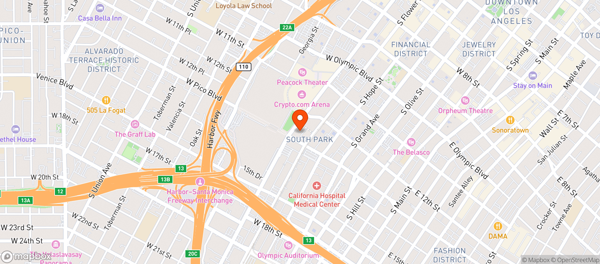 Map showing Level 8