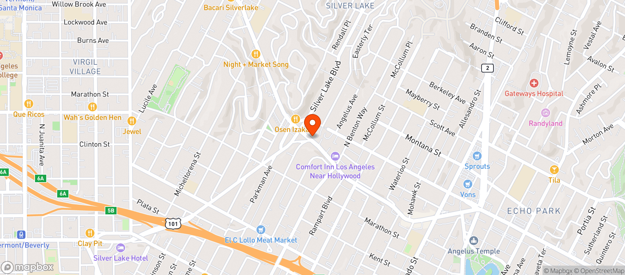 Map showing Tacolina