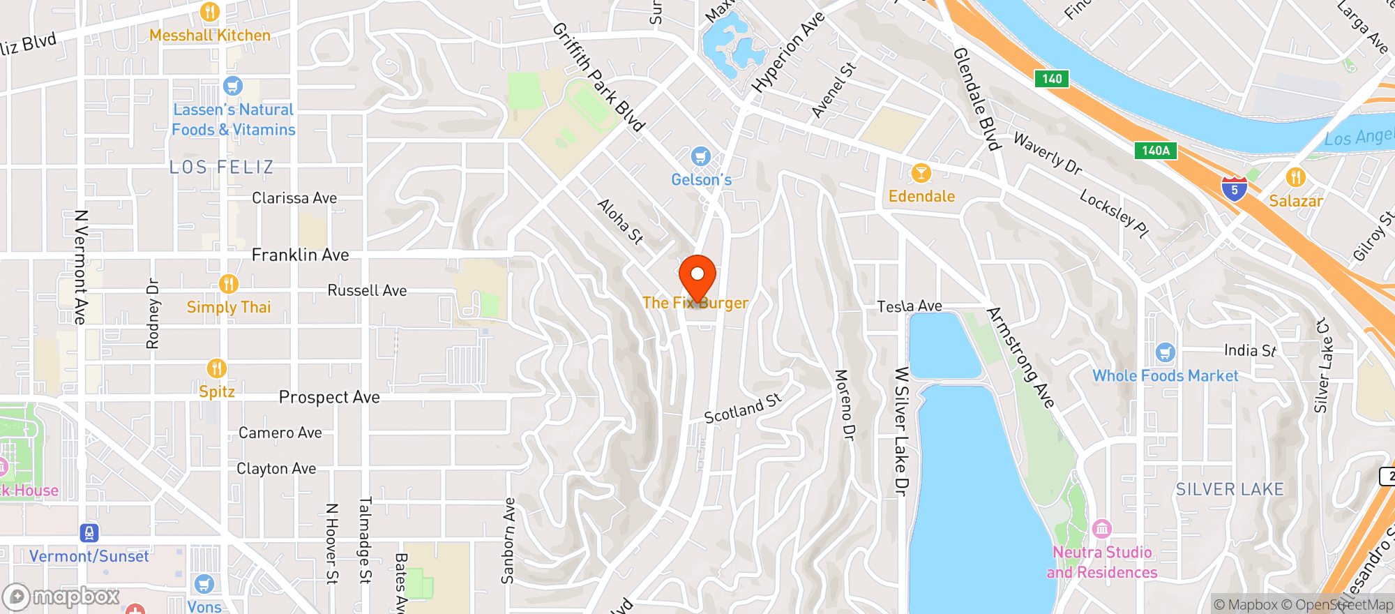 Map showing Barbrix Los Angeles