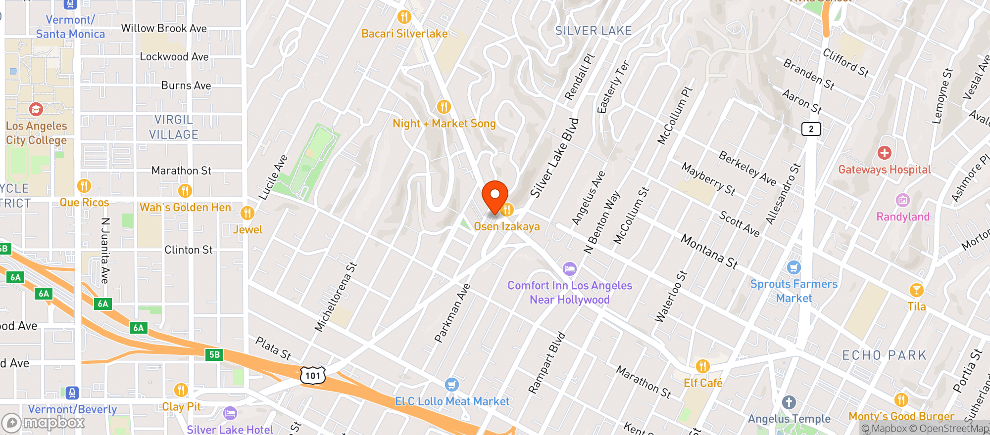 Map showing The Silverlake Lounge