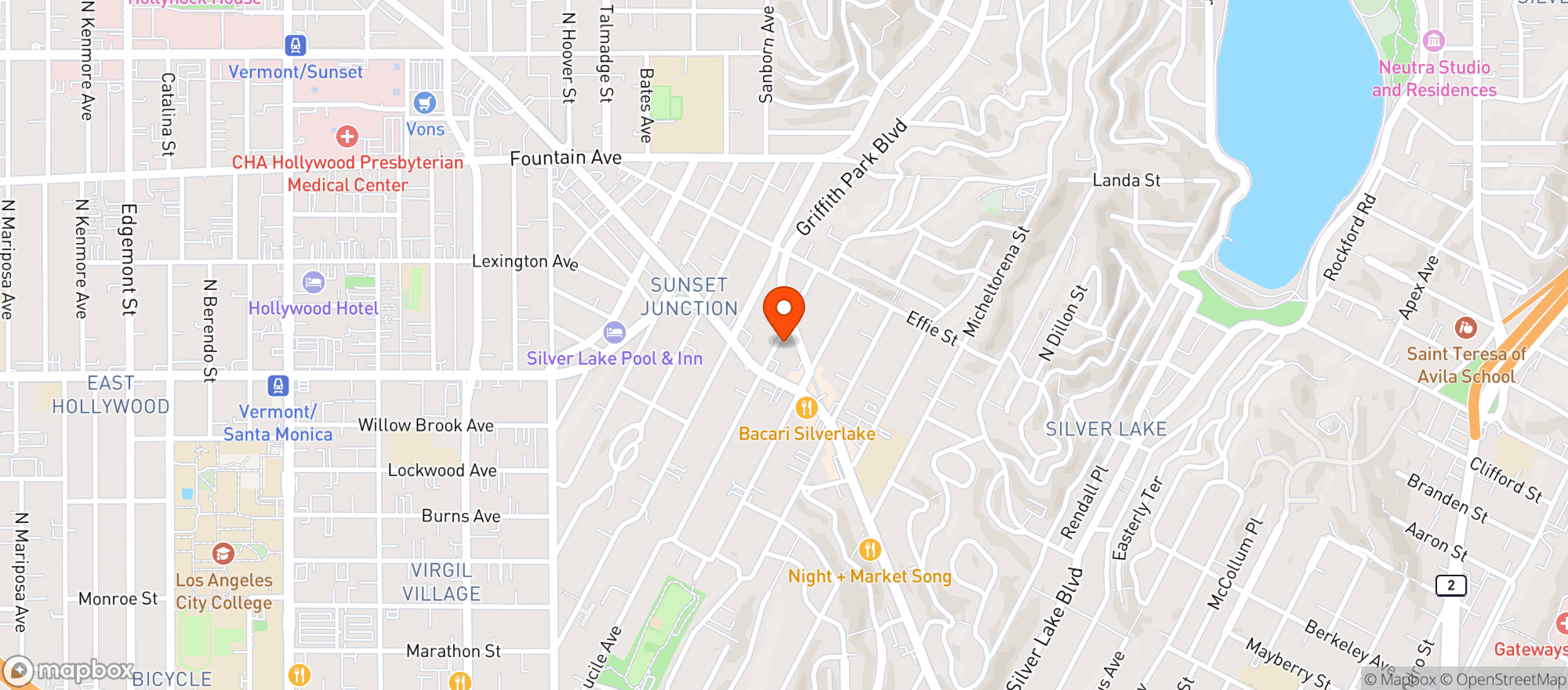 Map showing Big Mac's Liquor - Los Angeles