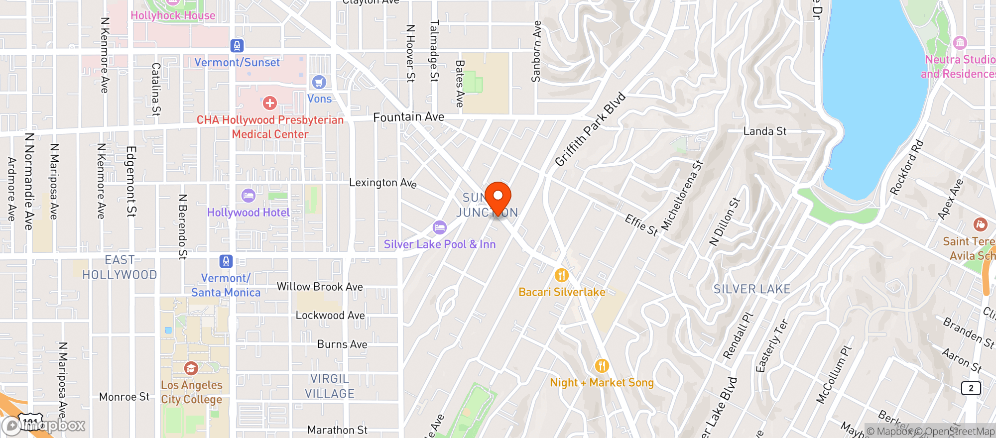 Map showing Cafe Stella