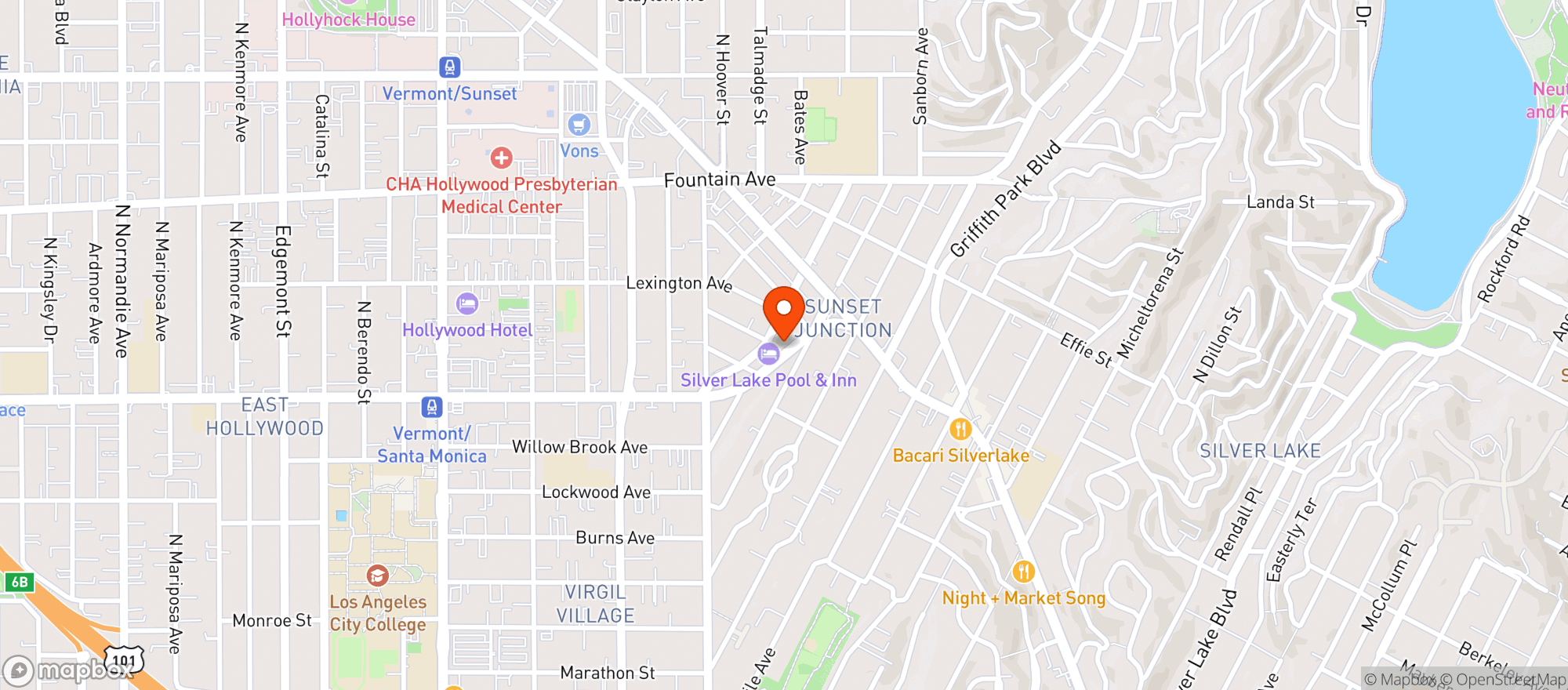 Map showing Erewhon - Silver Lake