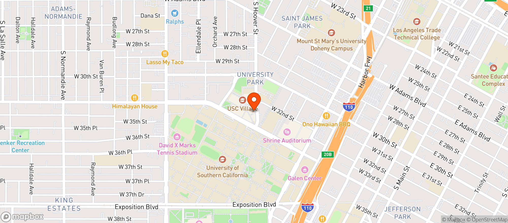 Map showing Rock & Reillys Usc