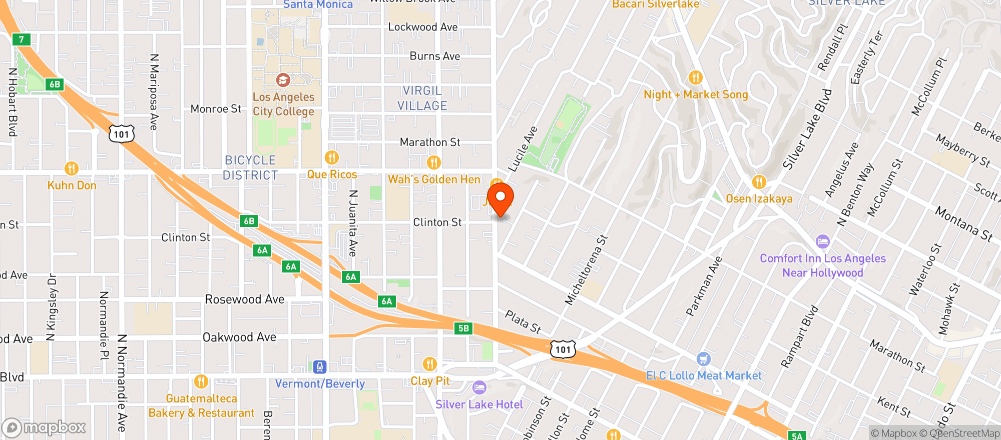 Map showing Hoover House