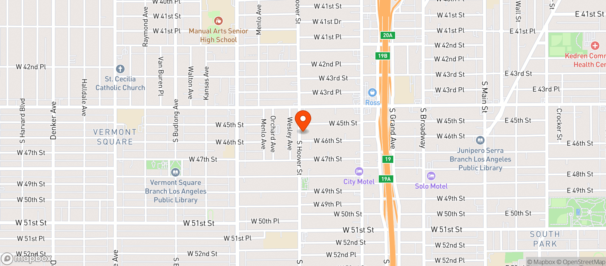 Map showing Centro Latino Market
