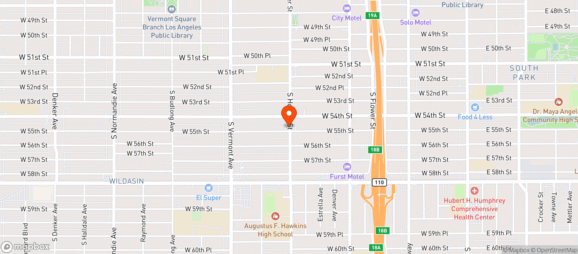 Map showing Youngs Market
