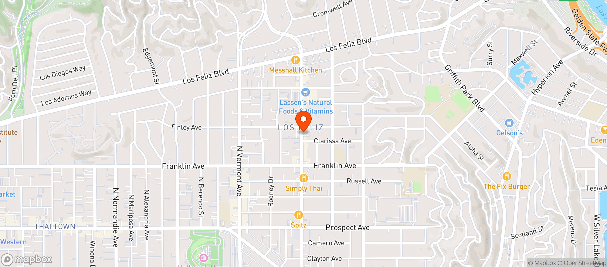 Map showing Vandell