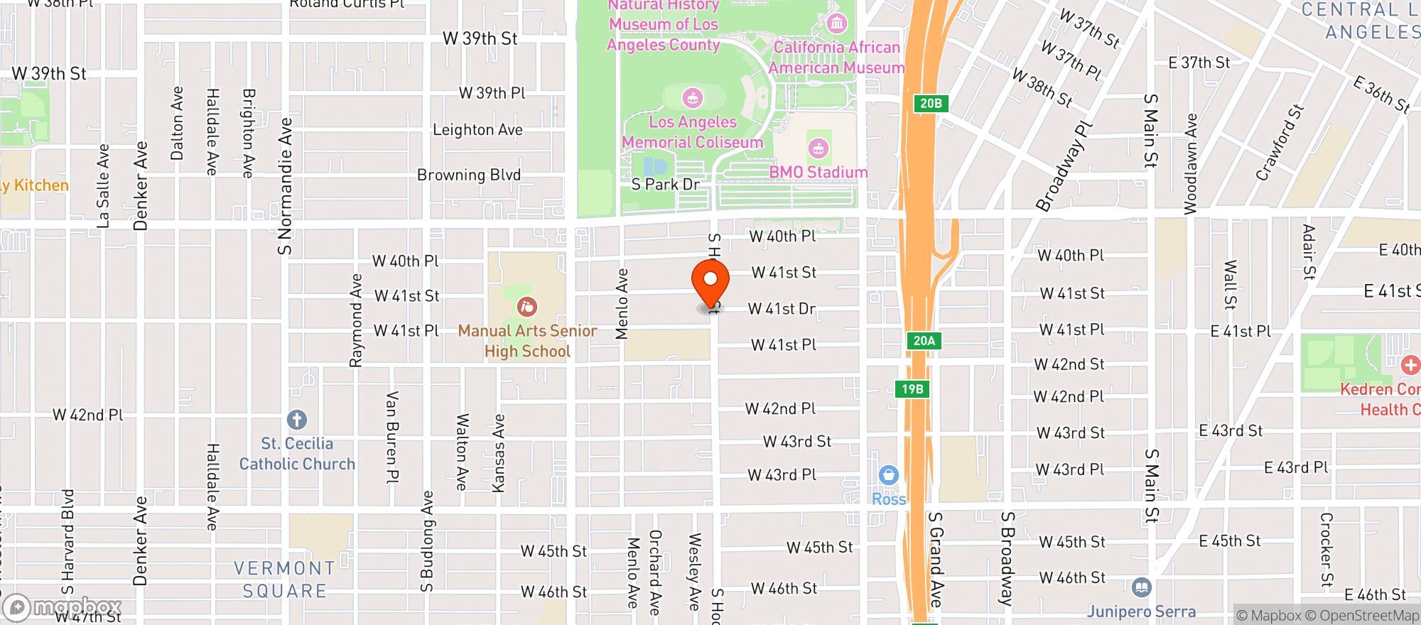 Map showing Sams Market