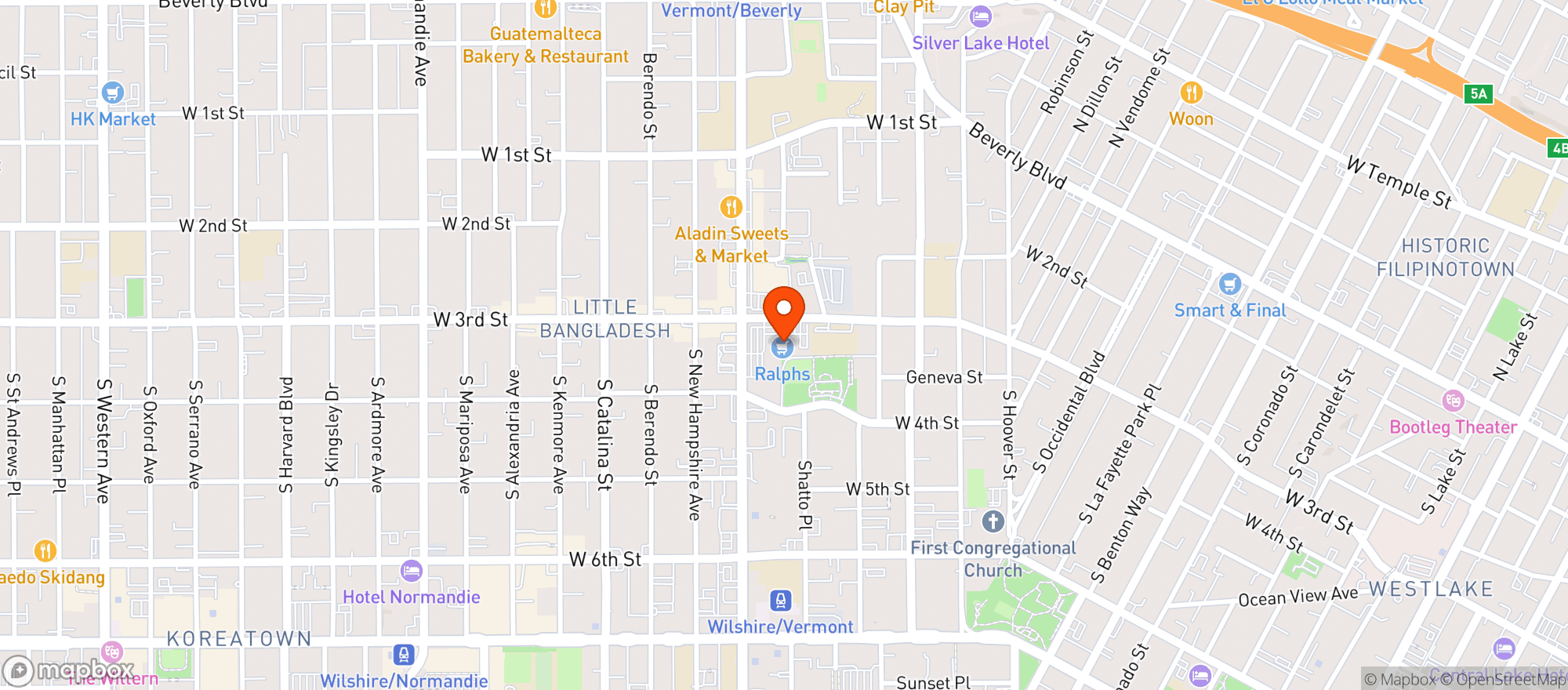 Map showing Ralphs
