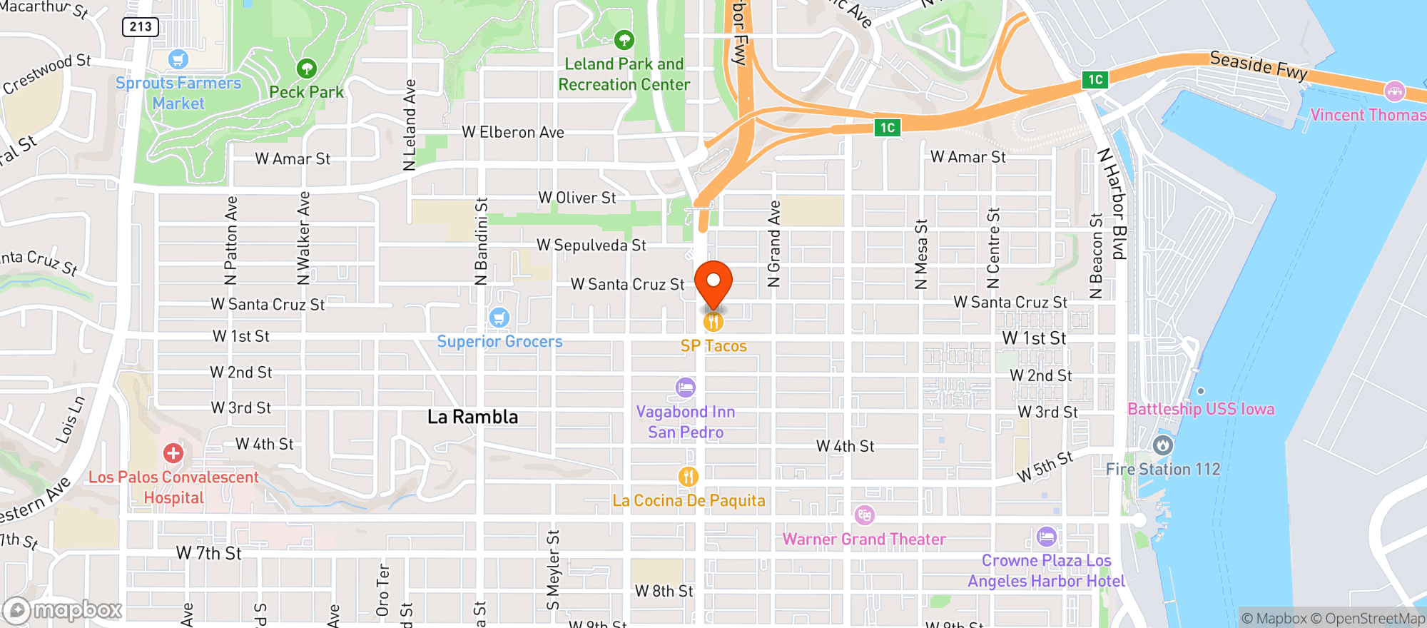 Map showing Pirate Town Cannabis Company