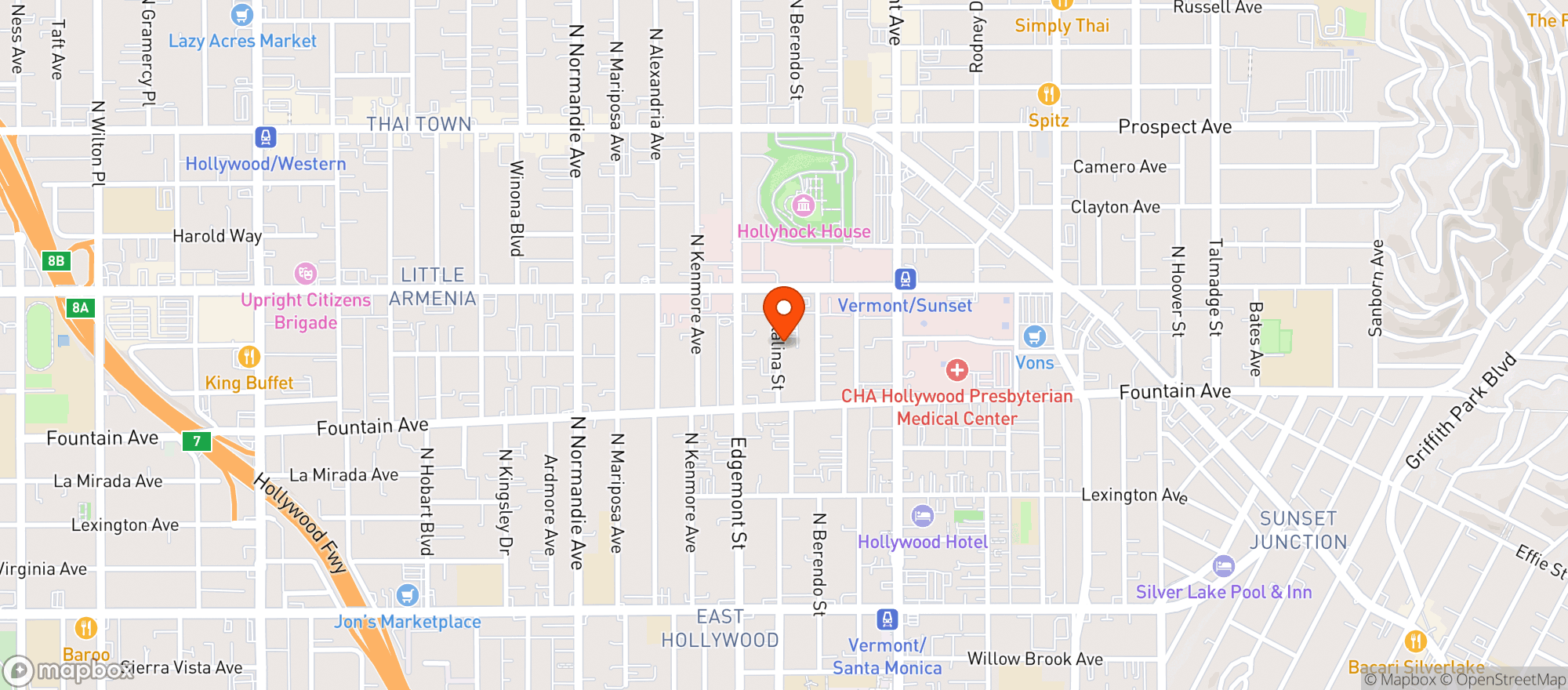 Map showing Cos - Pbc Canteen - La
