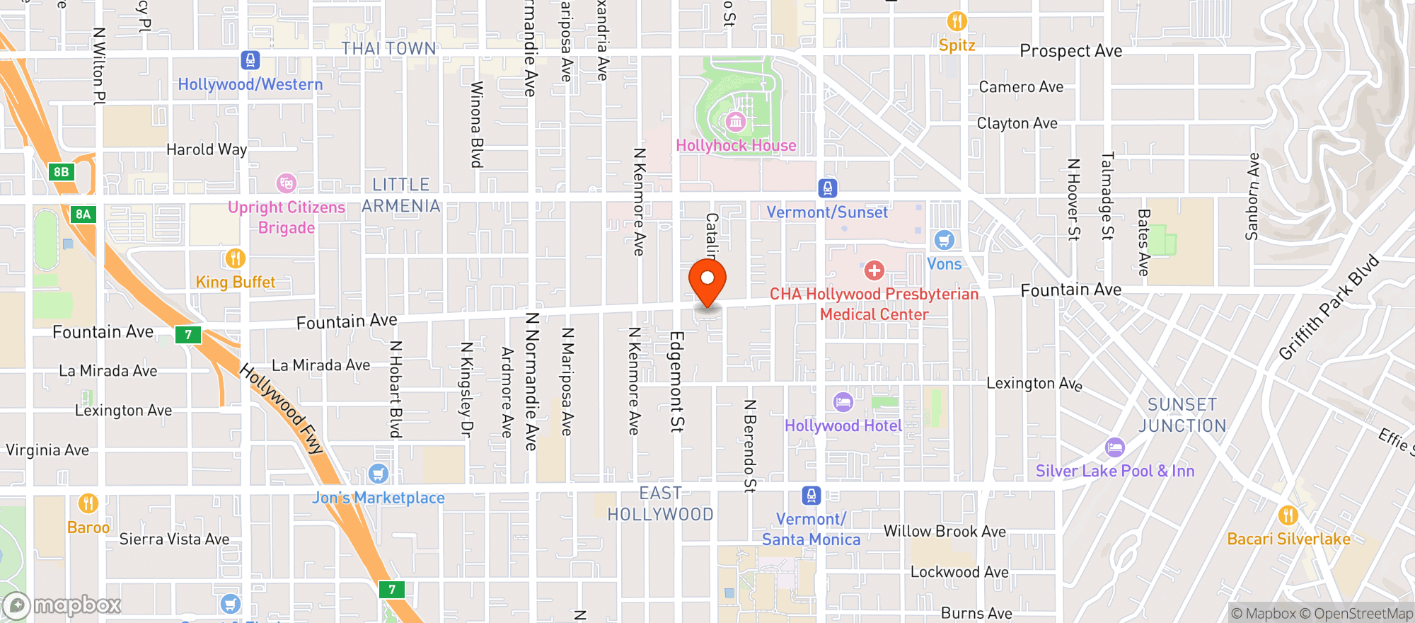 Map showing BESTIES Vegan Paradise - Los Angeles