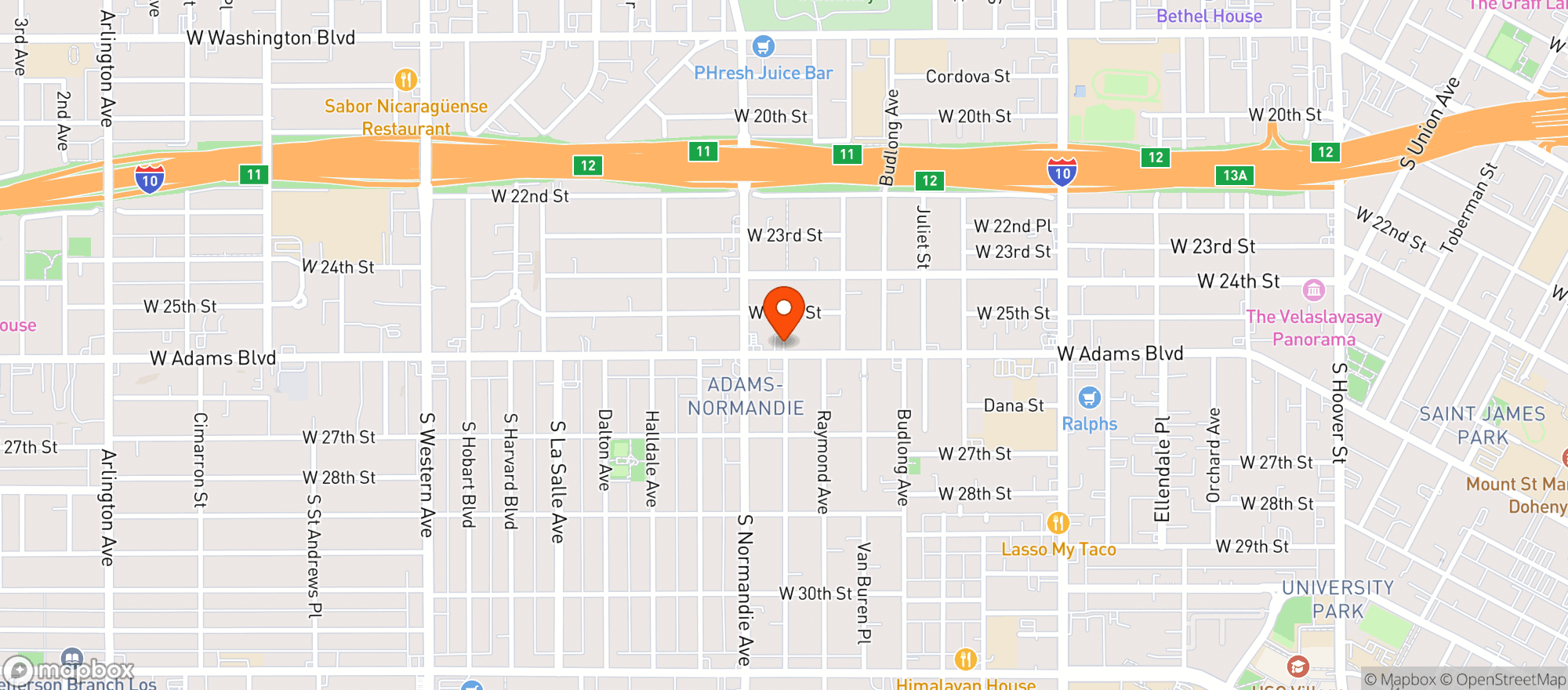 Map showing 7-Eleven 39807 (B) - Los Angeles