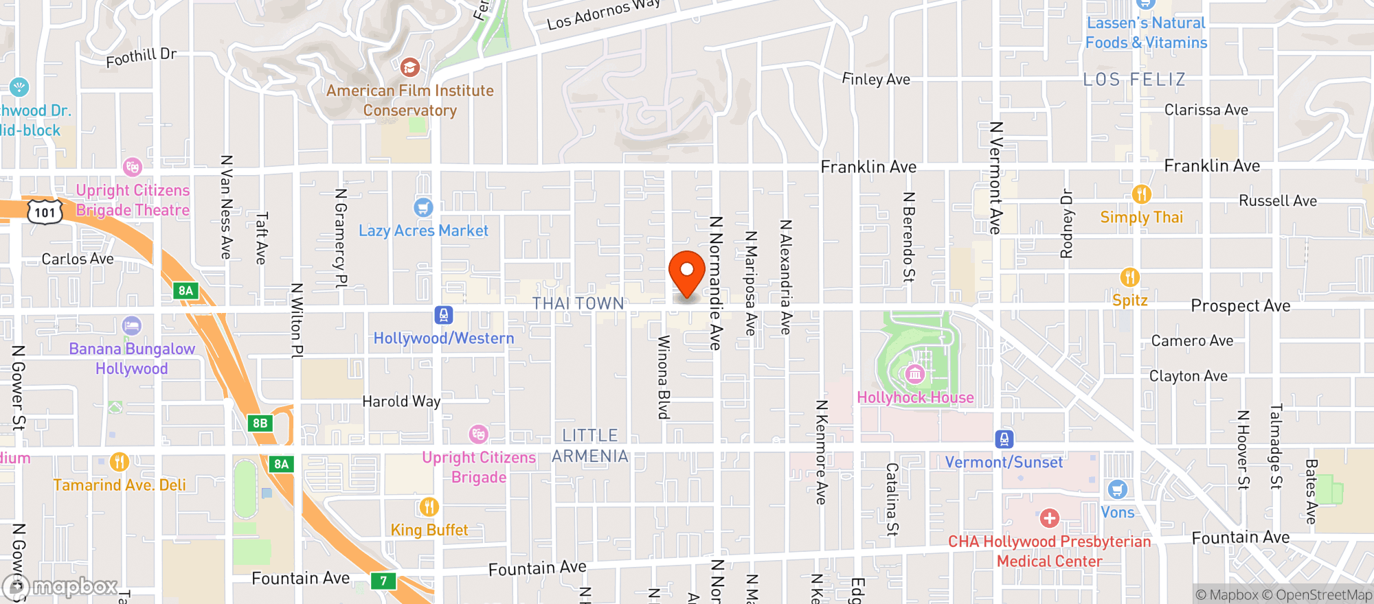 Map showing Tabula Rasa Bar