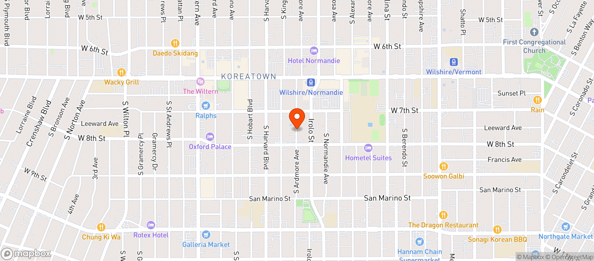 Map showing Corner Shop Mini-Mart