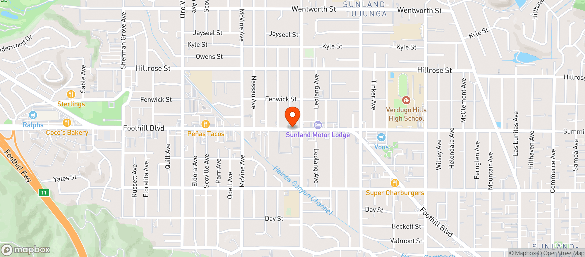 Map showing Super Store