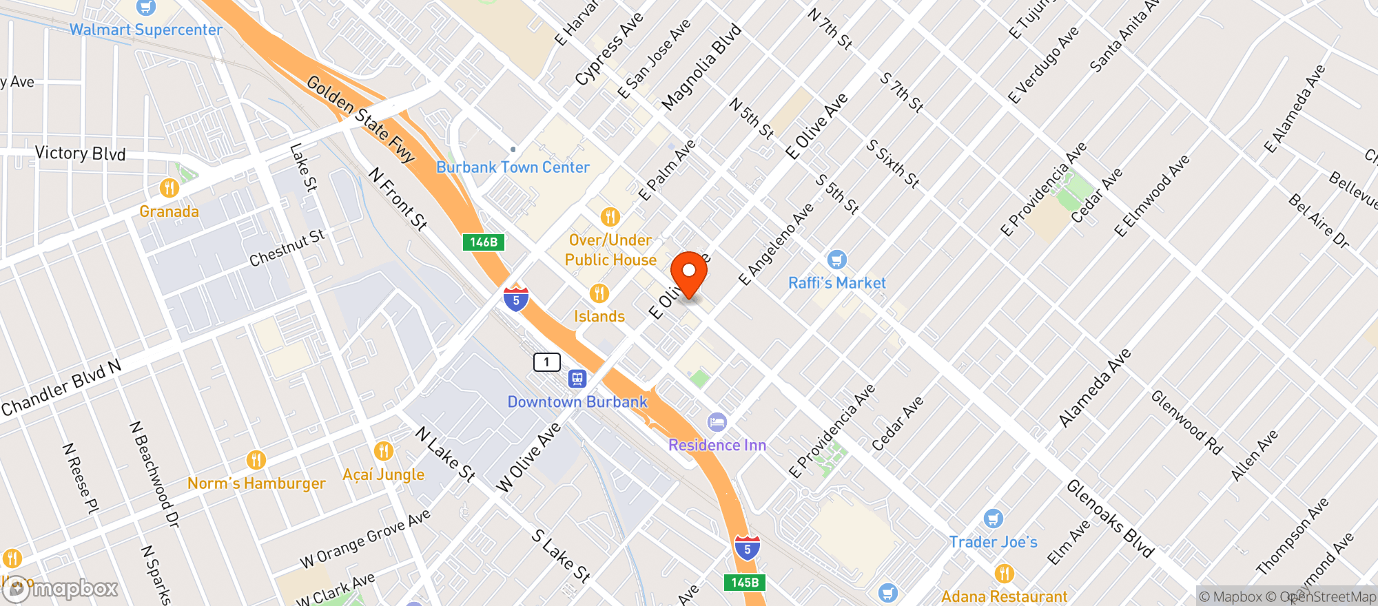 Map showing Story Tavern