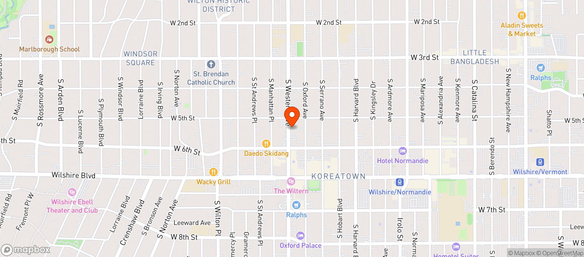 Map showing The Artist Tree - Ktown